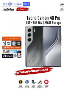 Tecno Camon 40 Pro - 8GB RAM - 256GB Storage - Easy Monthly Installments - PTA Approved - 1 Year Official Warranty - The Original Bro Mobiles - TOB70
